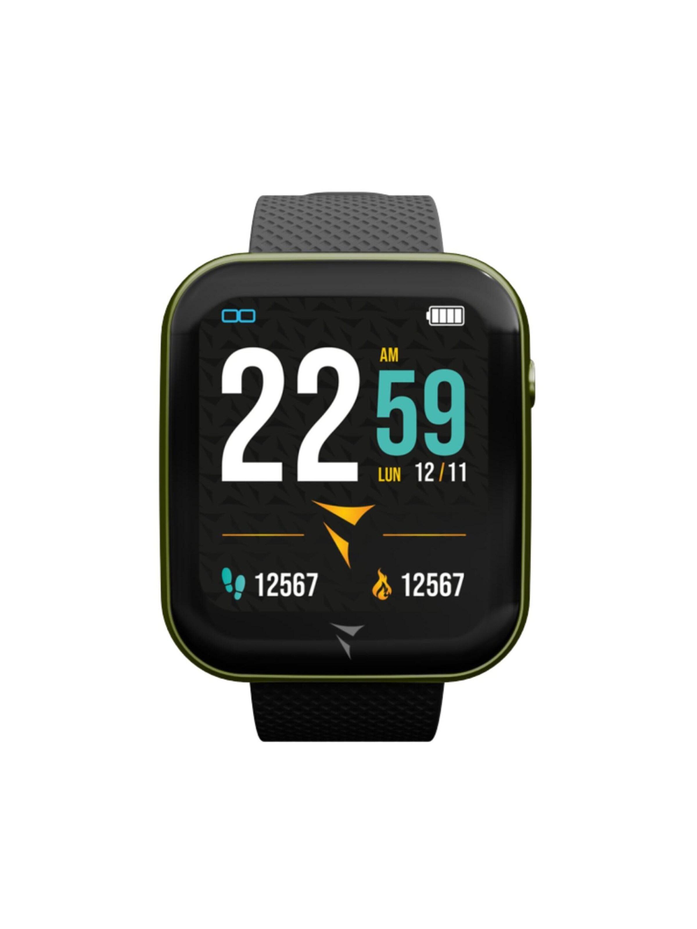 Techmade Digital Watch in Black: front