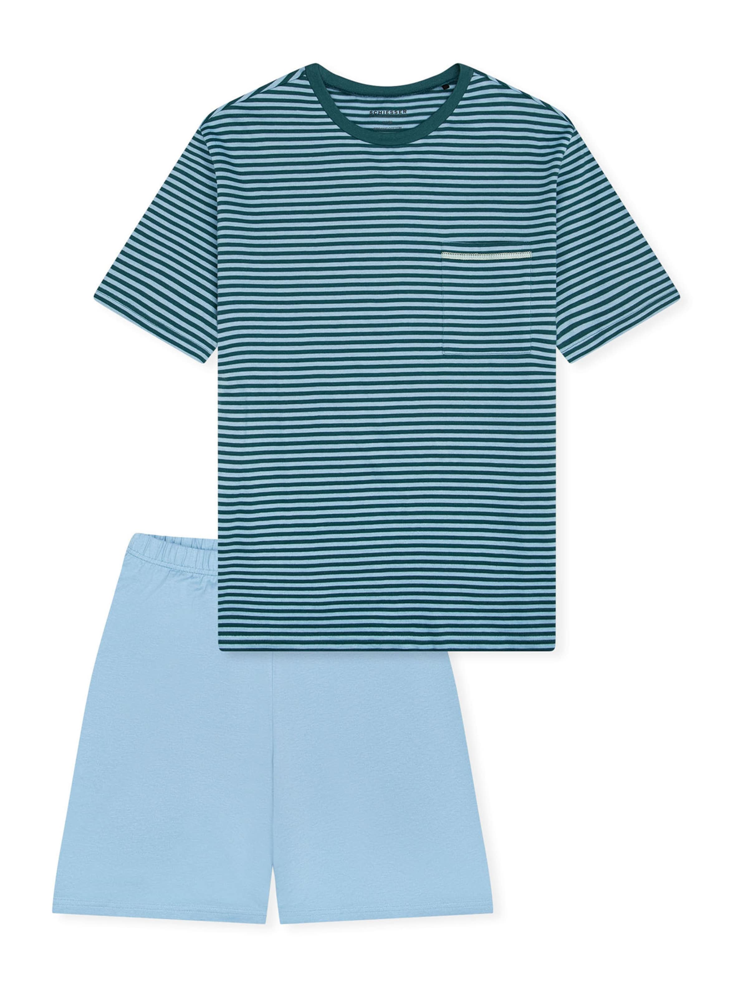 Pyjama ' Nightwear ' SCHIESSER en bleu : devant