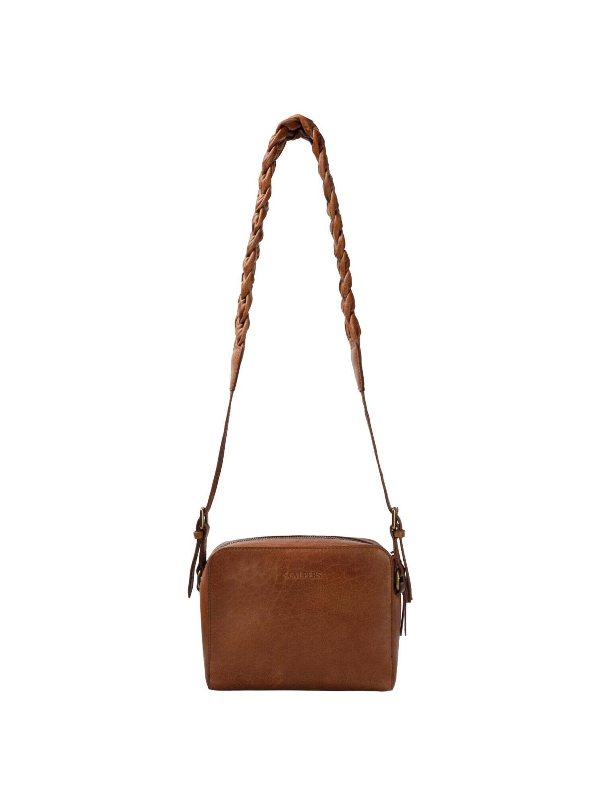 Sac à bandoulière Scalpers en marron : devant