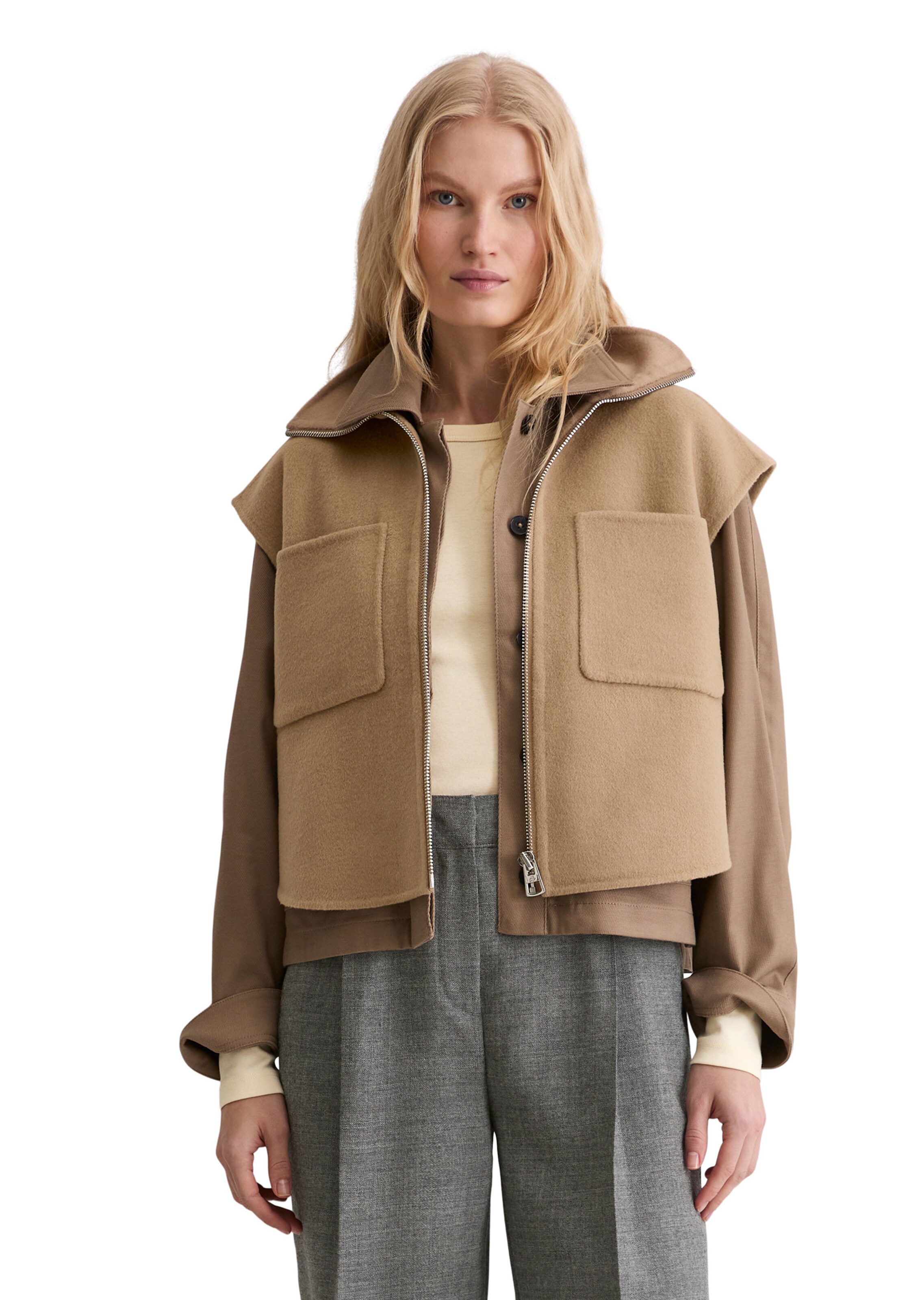 Marc O'Polo Weste in Beige: Vorderseite