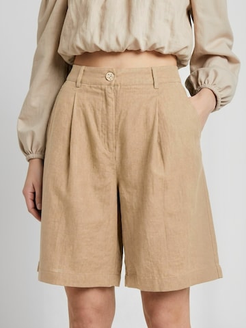 Opal Studio Regular Broek ' Alva ' in Beige: voorkant