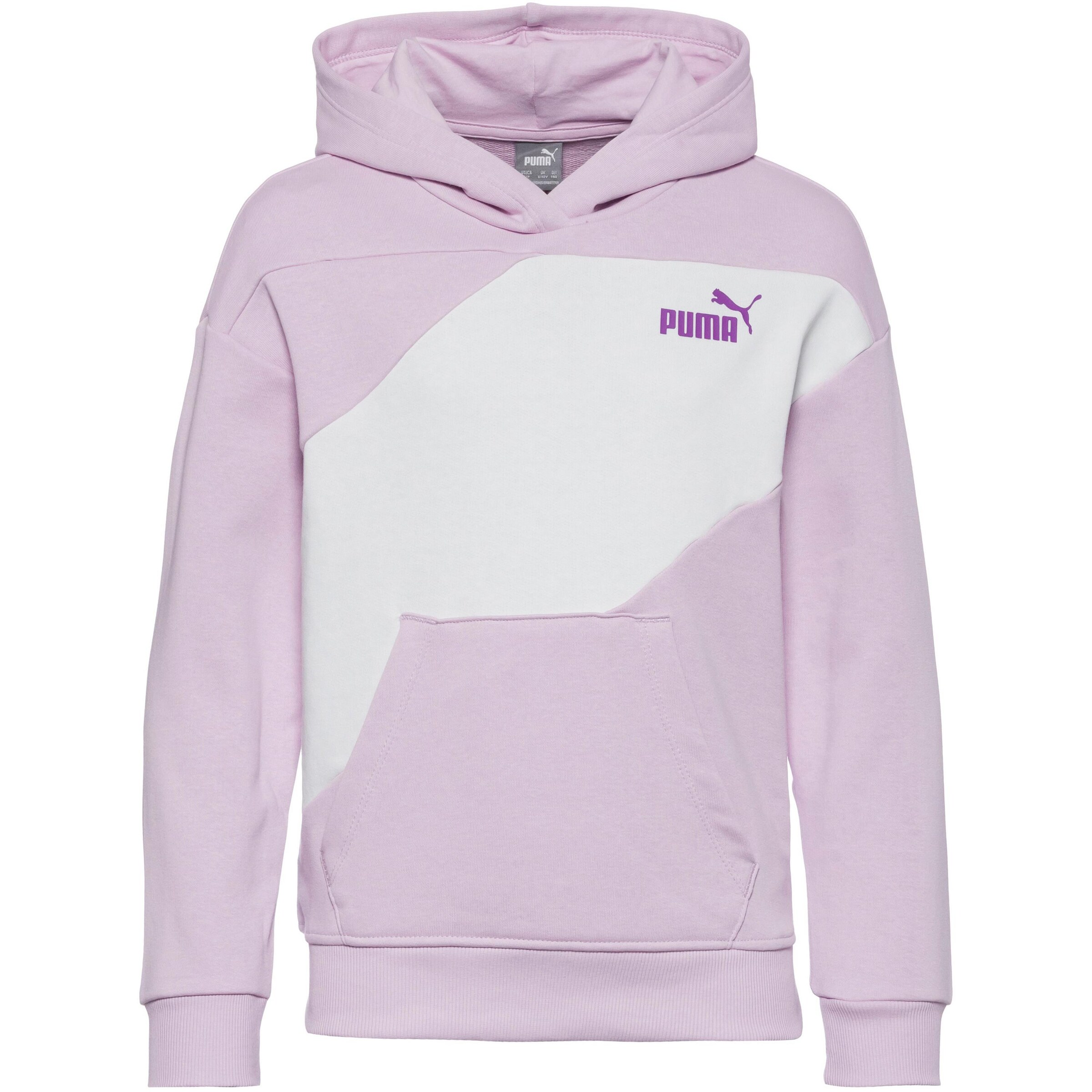 PUMA Sweatshirt 'POWER COLORBLOCK' in Lila: Vorderseite