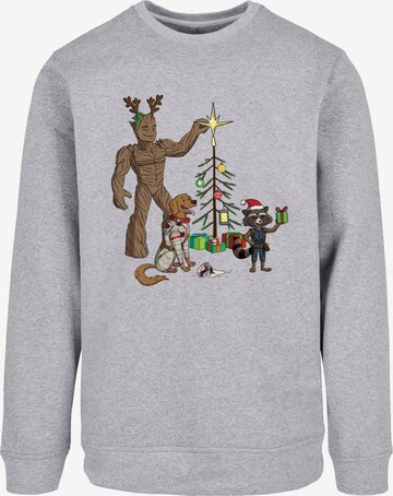 ABSOLUTE CULT Sweatshirt 'Guardians Of The Galaxy - Holiday Festive Group' in Grey: front