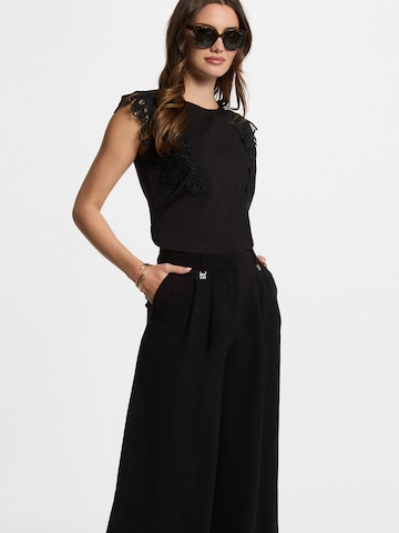 Tricou de la Morgan pe negru: față