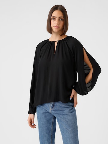 VERO MODA Blouse 'PETRA' in Zwart: voorkant