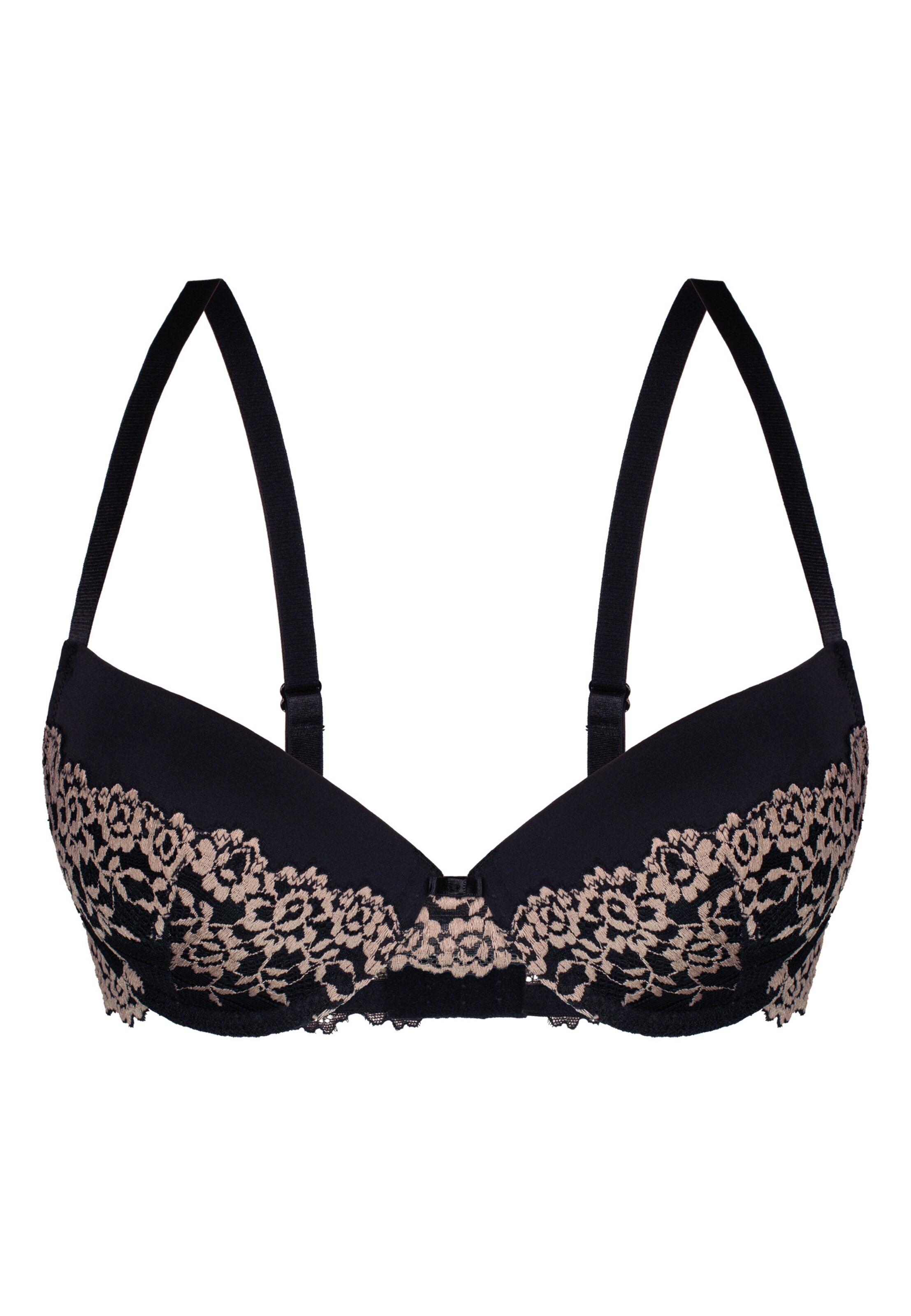 sassa Push-up Bra 'DELIGHTFUL DREAMS' in Black: front