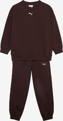 PUMA Sweatsuit 'Ess No.1' in Brown: front