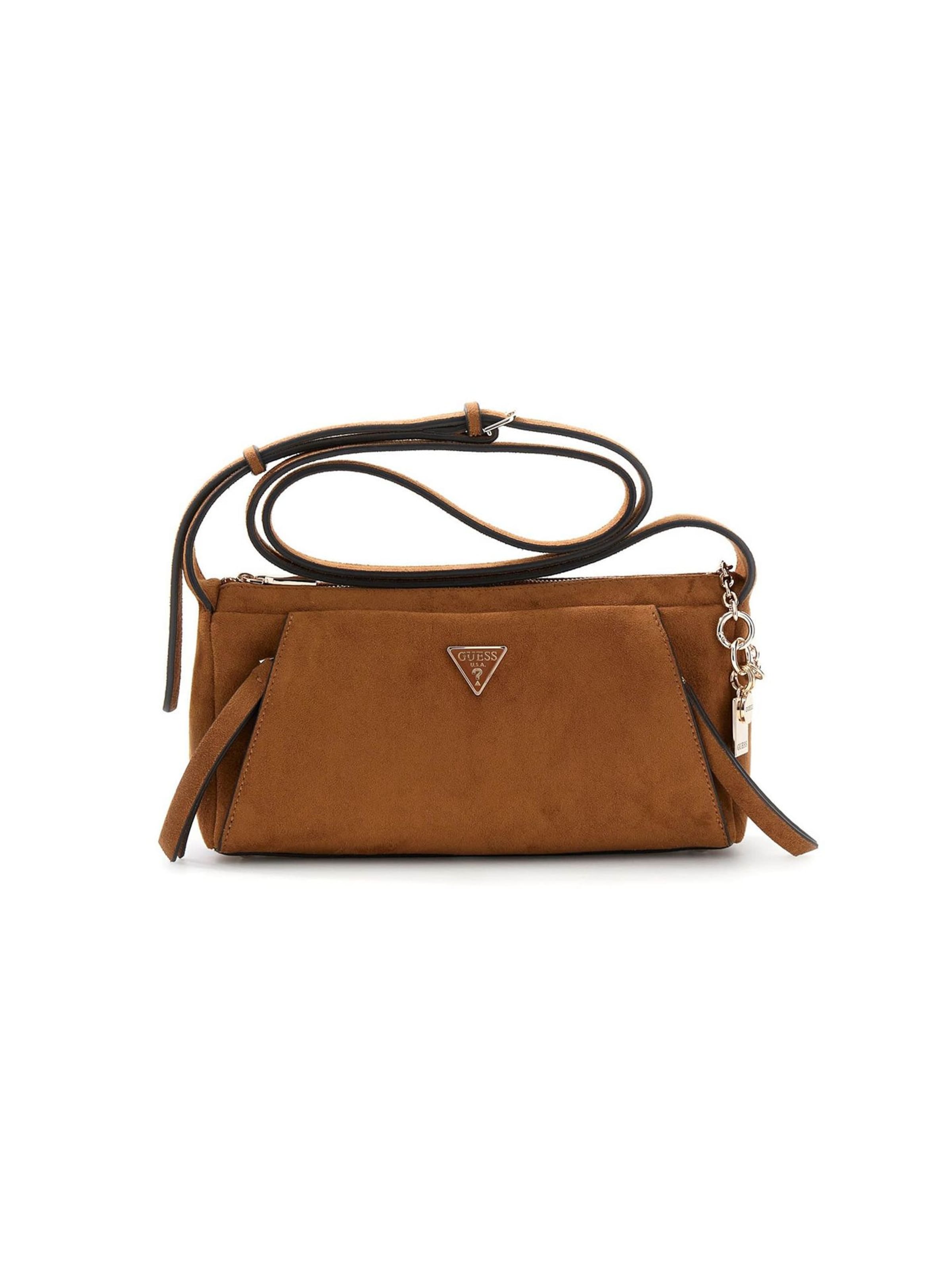 Borsa a spalla di GUESS in marrone: frontale