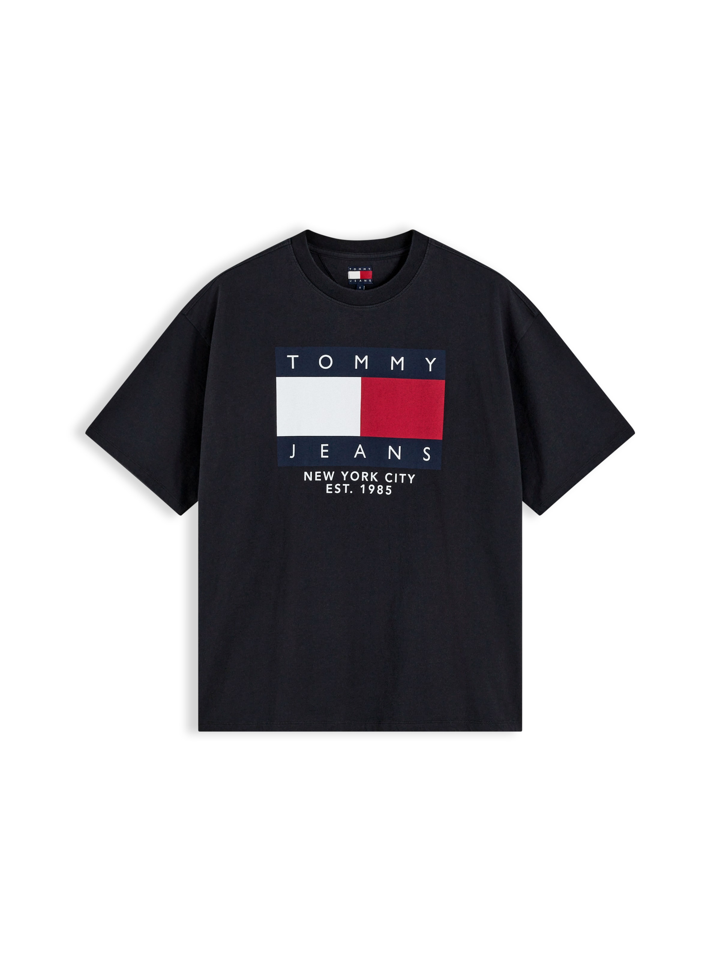 Tricou de la Tommy Jeans pe negru: față