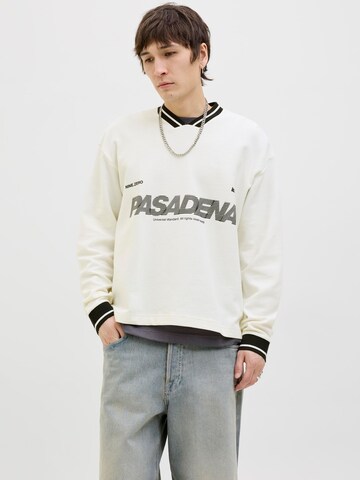 Sweat-shirt 'JCOHorizon' JACK & JONES en blanc : devant