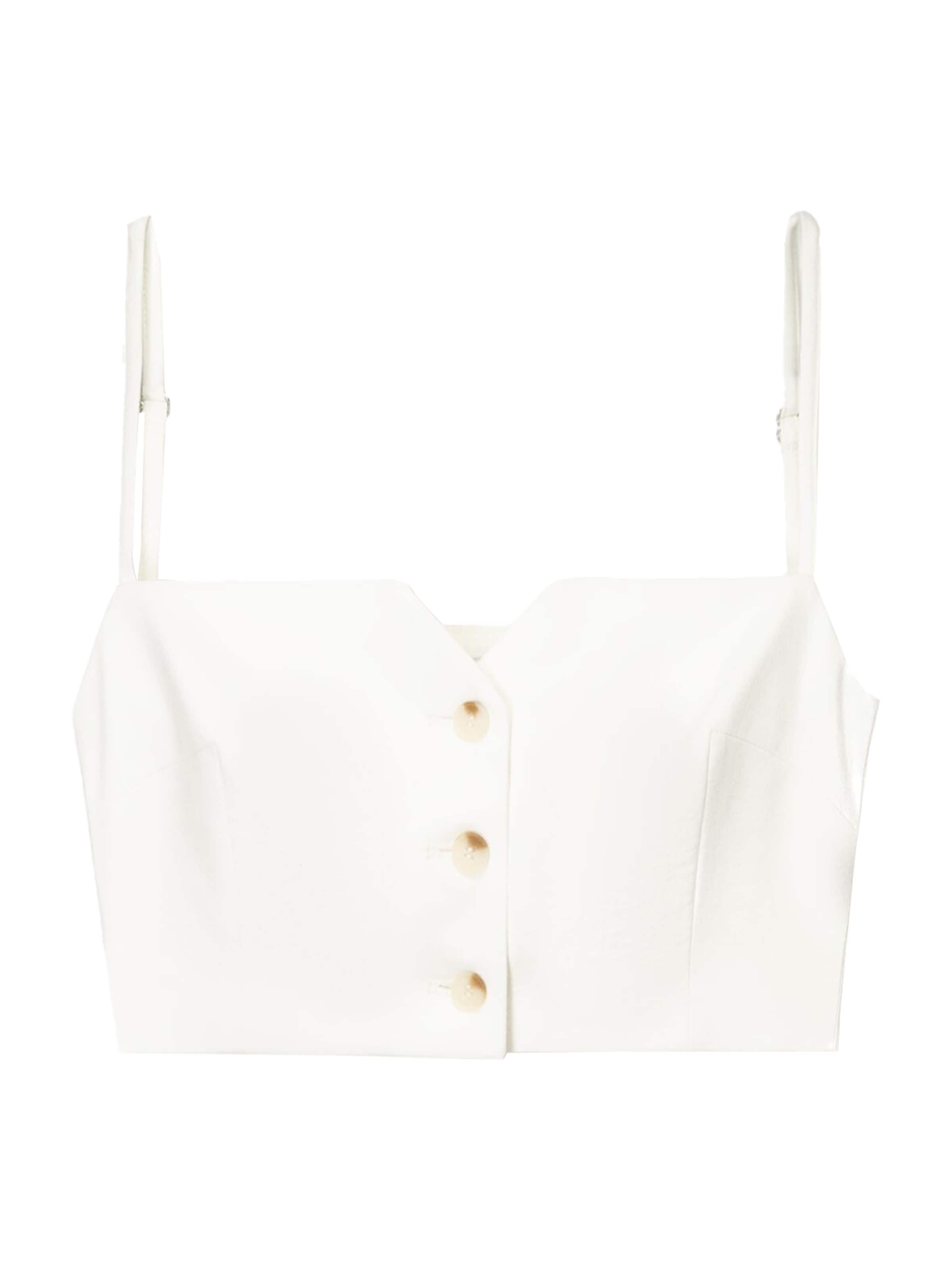 Gilet di Bershka in bianco: frontale