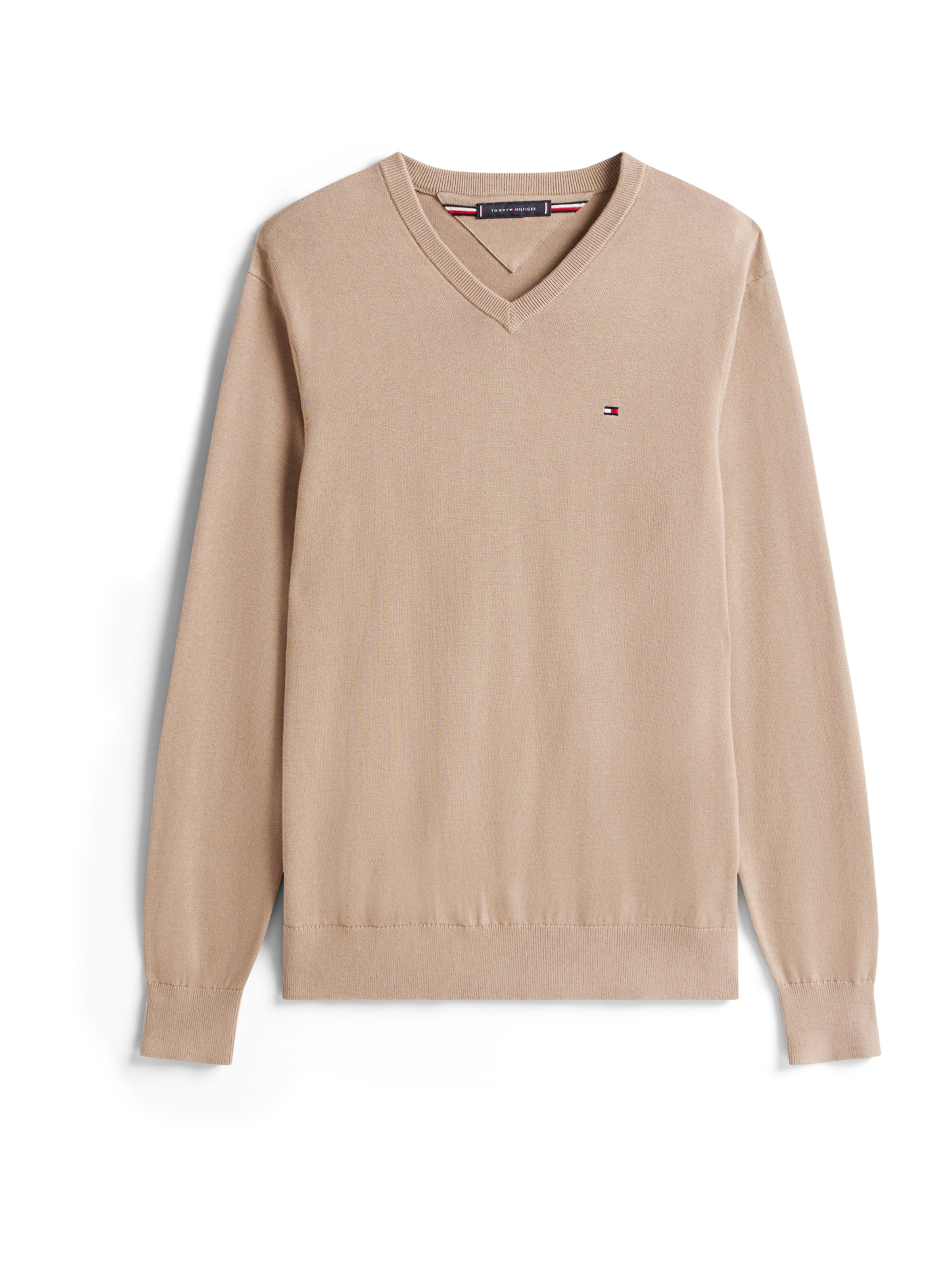 TOMMY HILFIGER Sweater 'ESSENTIAL' in Beige: front
