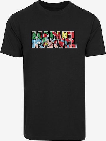 T-Shirt 'Marvel Avengers' F4NT4STIC en noir : devant
