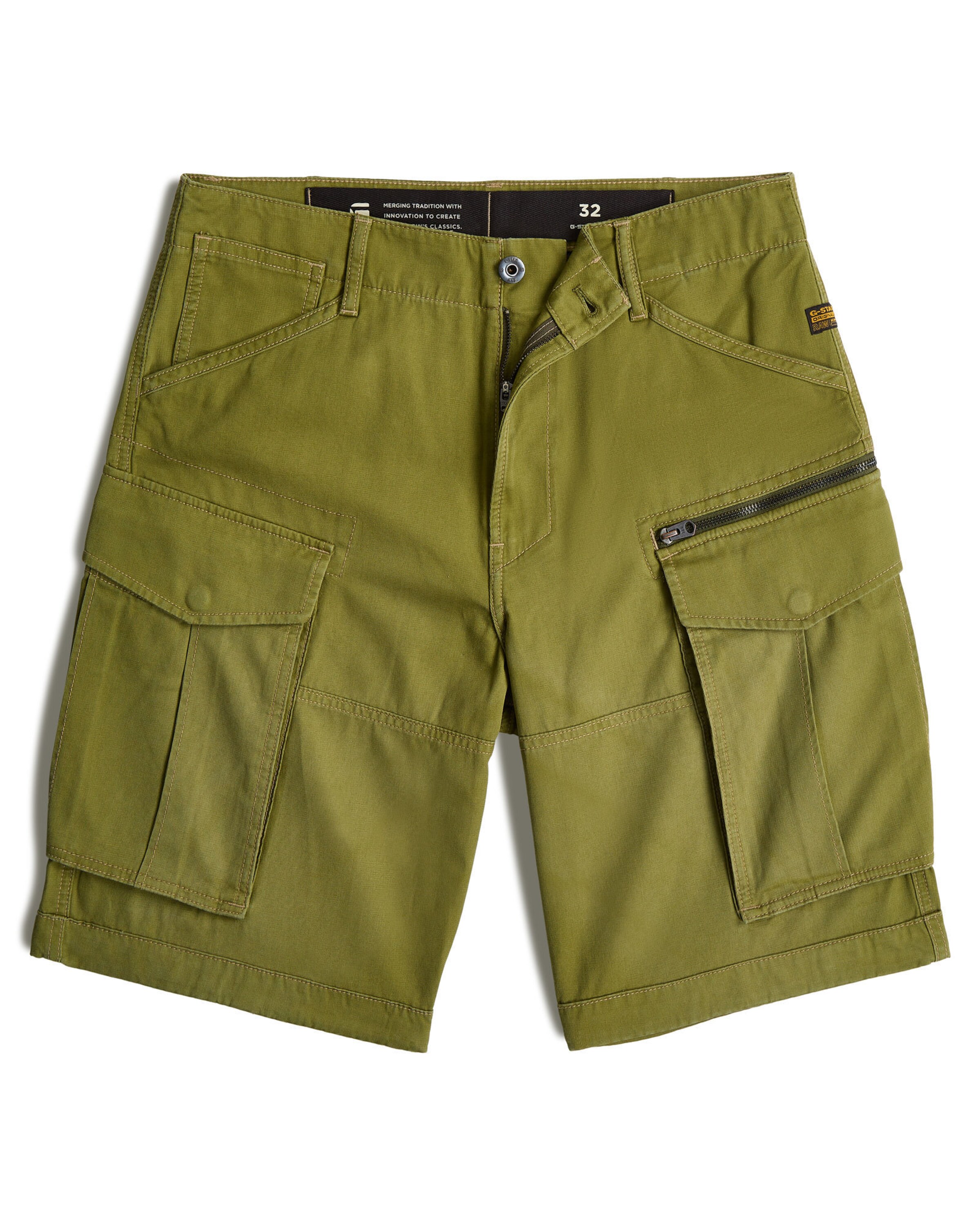 G-STAR Loosefit Shorts in Grün: Vorderseite