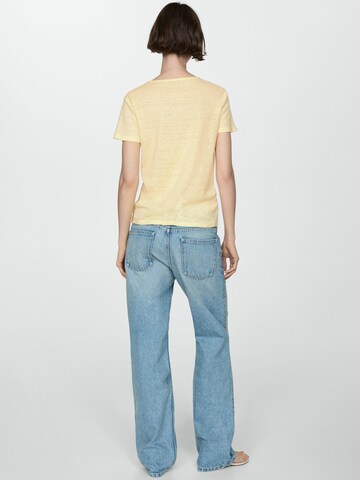 MANGO T-Shirt 'LENO' in Gelb