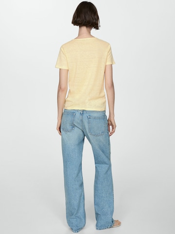 MANGO T-shirt 'LENO' i gul
