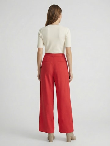 Guido Maria Kretschmer Women Wide leg Παντελόνι πλισέ 'Finja' σε κόκκινο