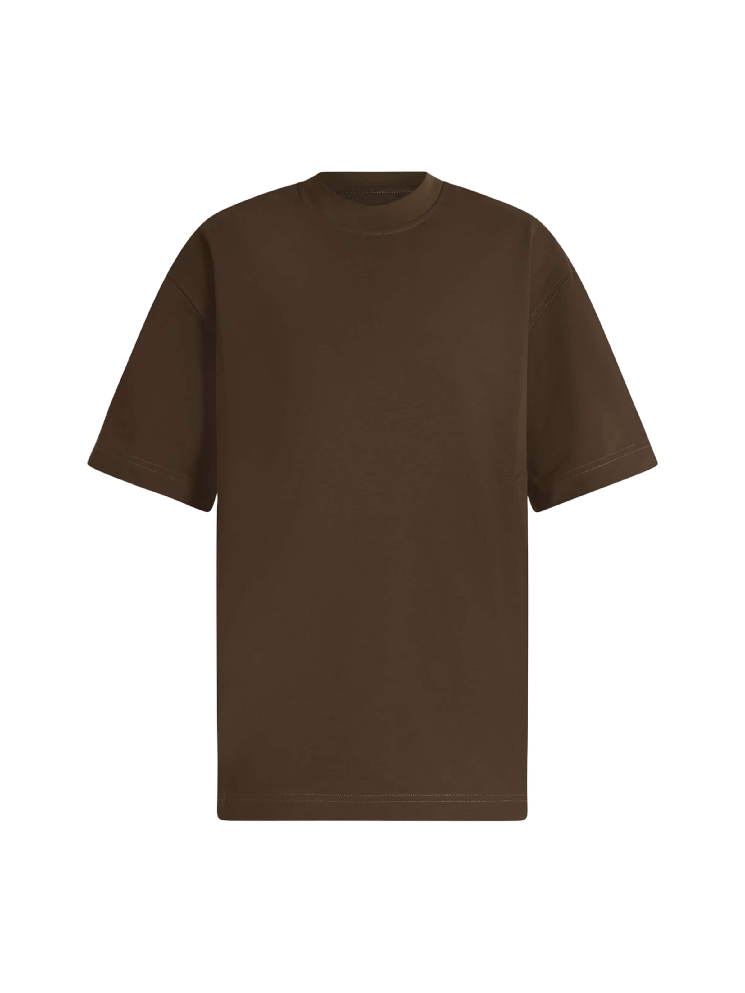 DARK LABEL Shirt in Bruin: voorkant