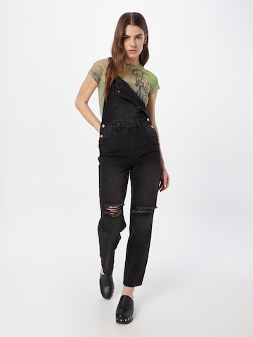 Slimfit Jeans con pettorina di Dorothy Perkins in nero