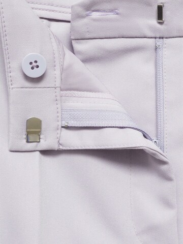 MANGO Regular Pleated Pants 'BOREAL' in Purple