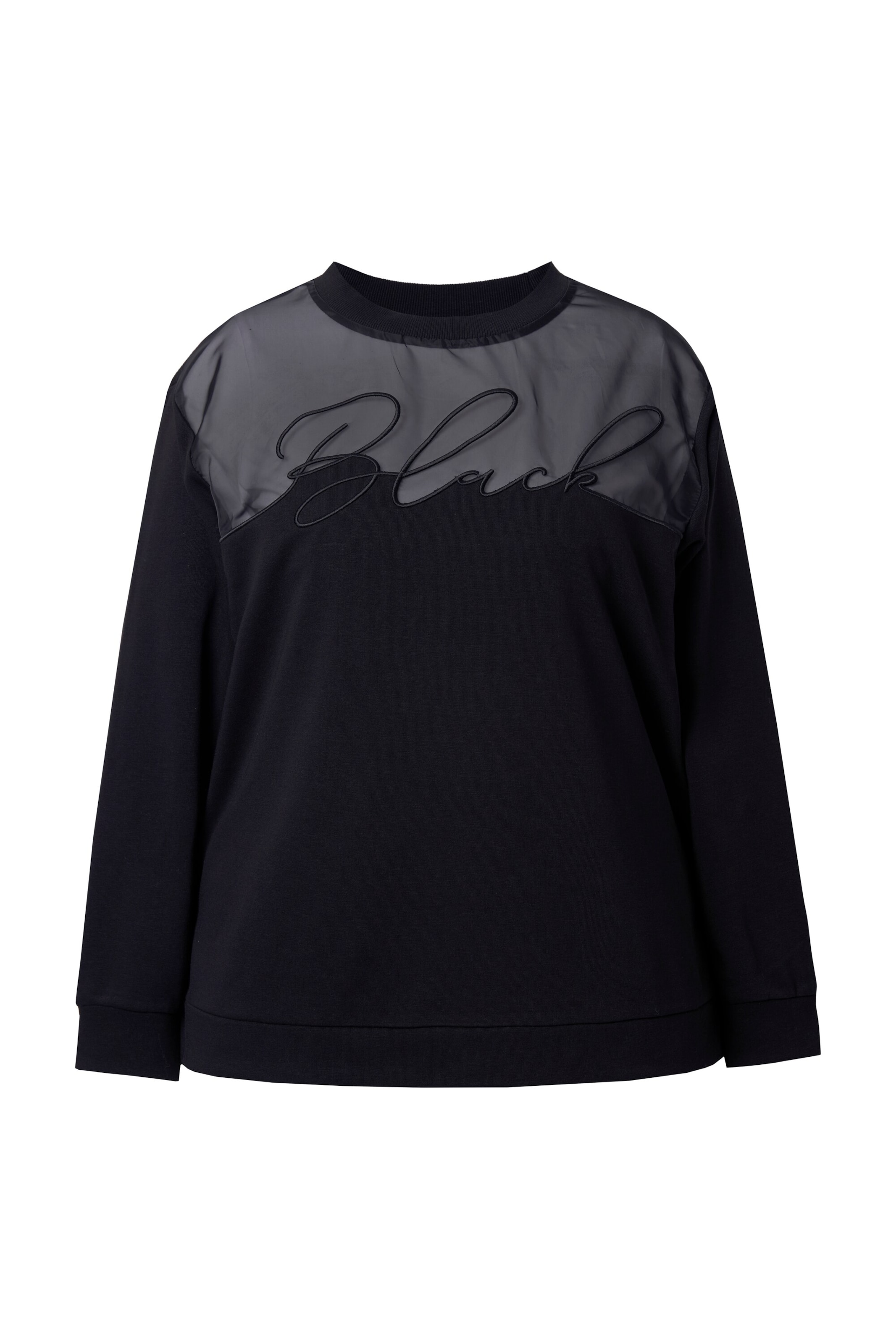 Ulla Popken Sweatshirt in Black: front