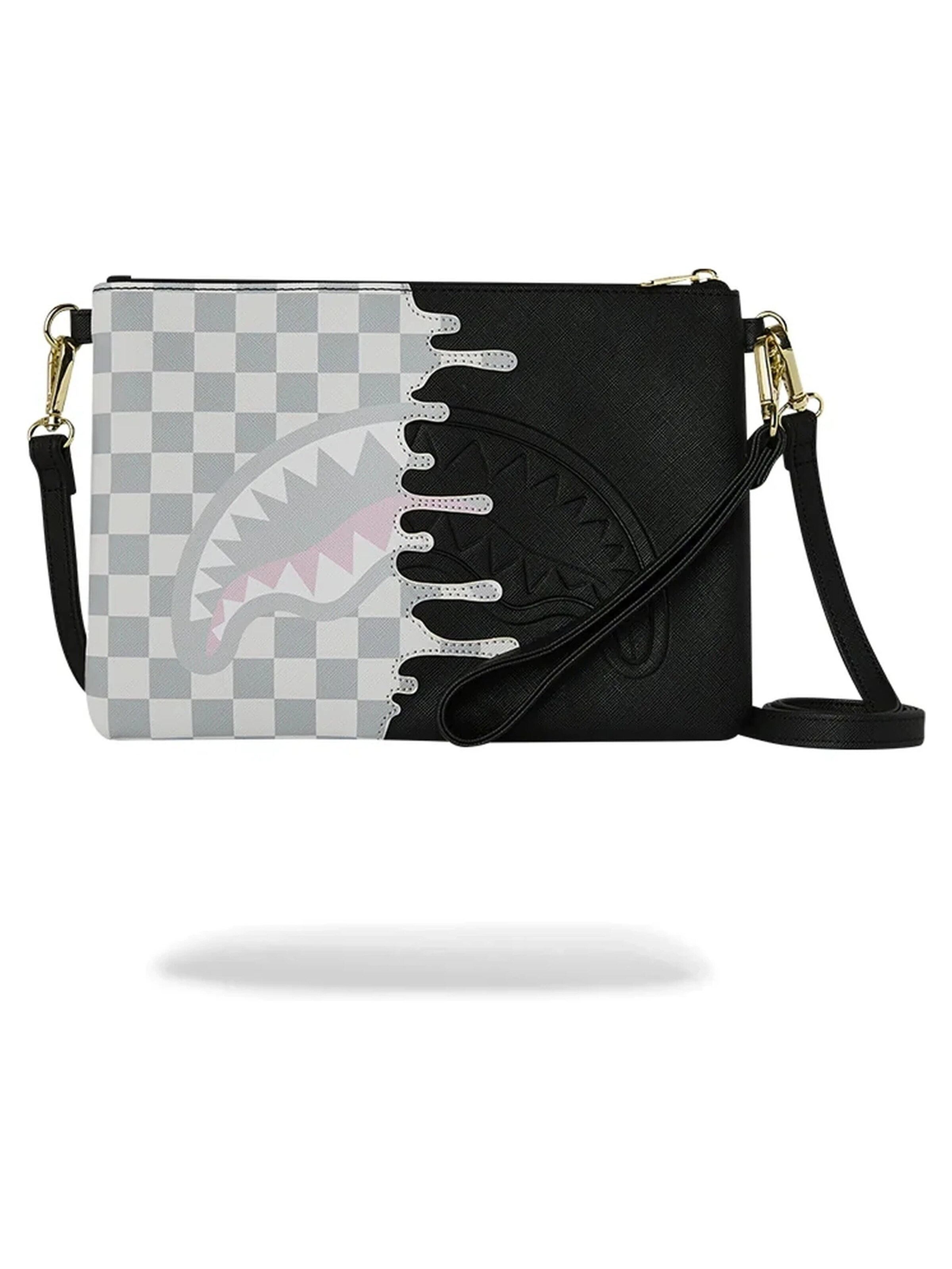 Sprayground - Messenger 'Bolso sprayground cream chack side drip crossover clutch' en blanco