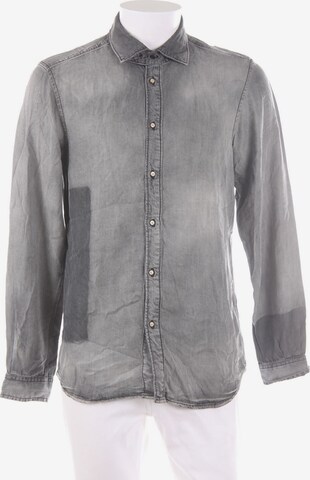 Diesel Black Gold Button Up Shirt in M in Grey: front