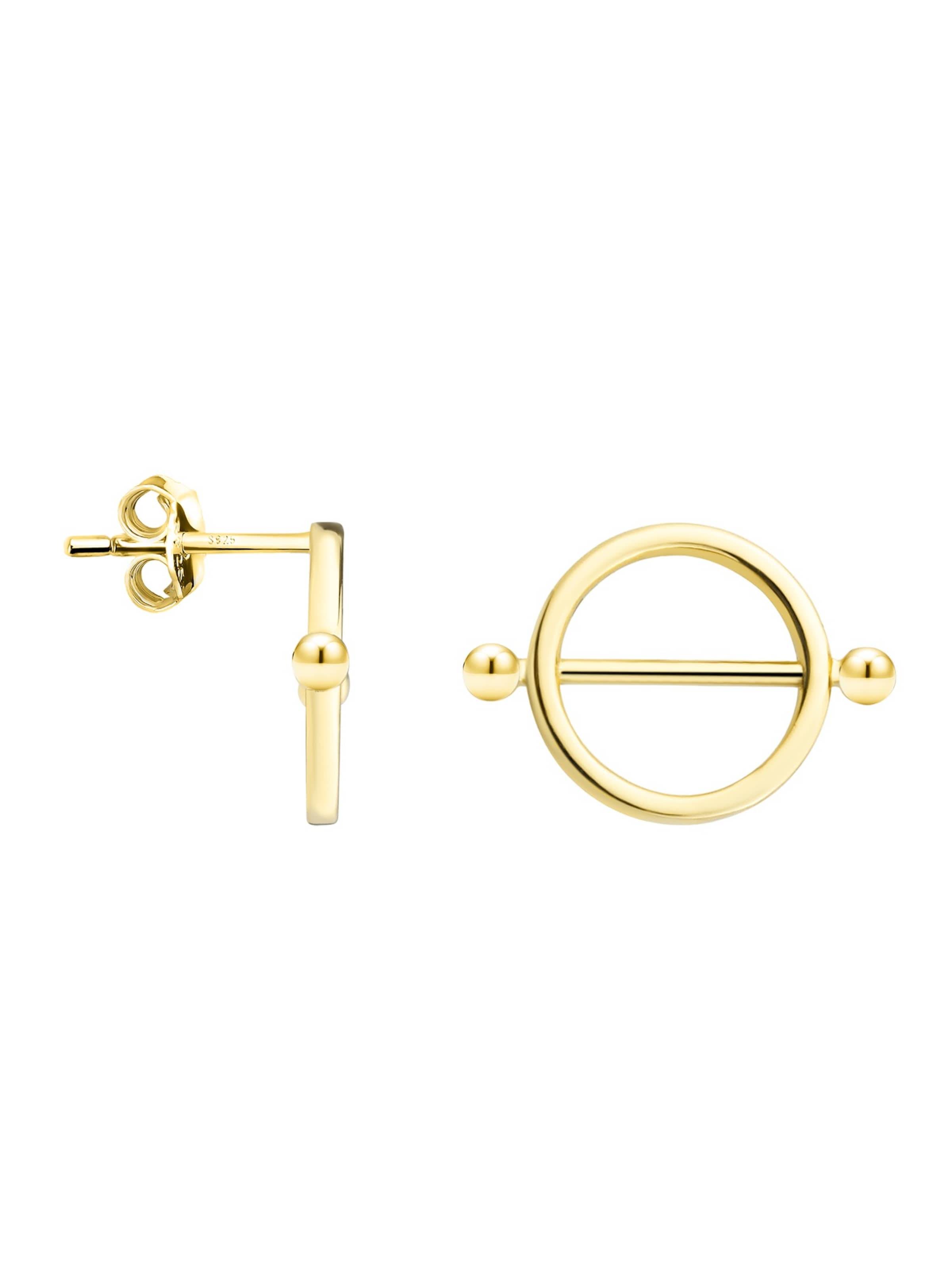 Sofia Milani Ohrringe 'Circle'‌‌‌‌ in Gold: Vorderseite