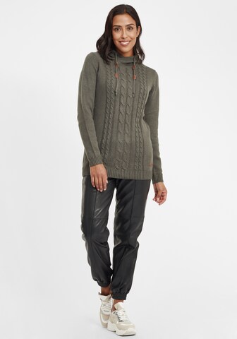 Oxmo Sweater 'Cable' in Green