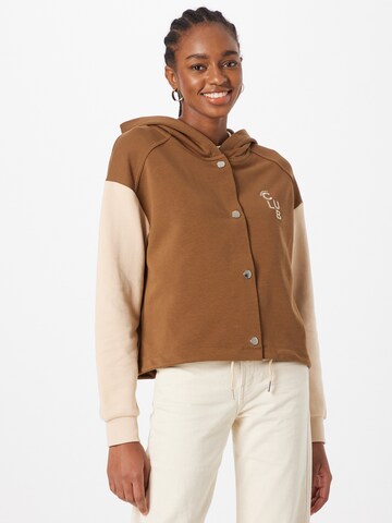 comma casual identity Sweat jacket in Brown: front