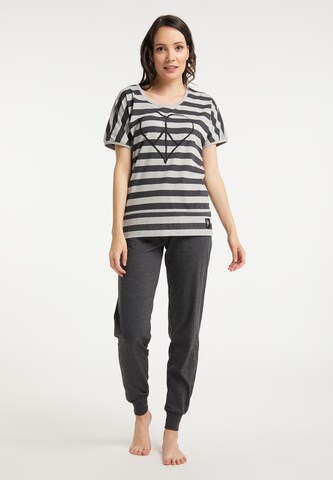 Bruno Banani Pyjama in Grau: Vorderseite