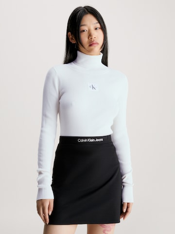 Pull-over Calvin Klein Jeans en blanc : devant