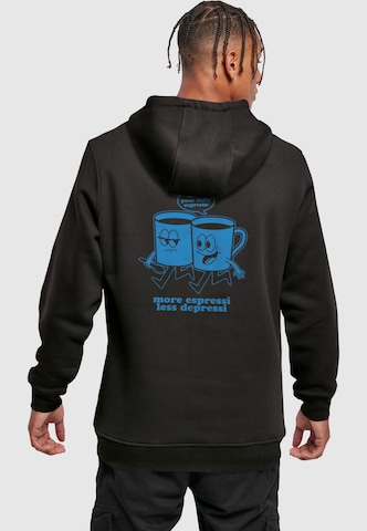 Mister Tee Sweatshirt 'More Espressi' in Black: front