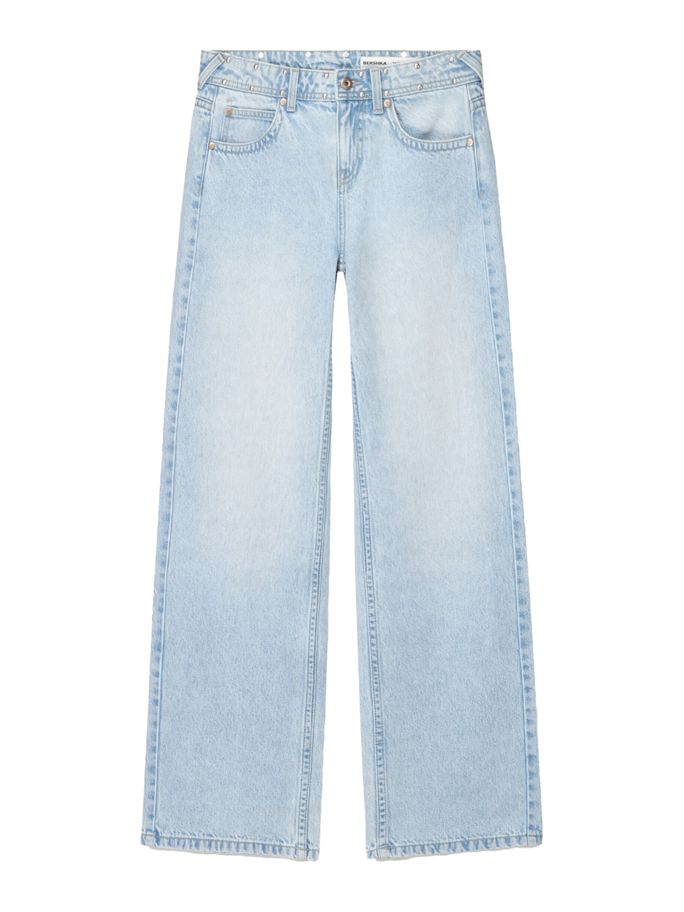 Wide leg Jeans di Bershka in blu: frontale