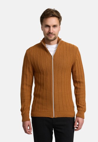 Vestes en maille ' Truman ' JEFF en marron : devant