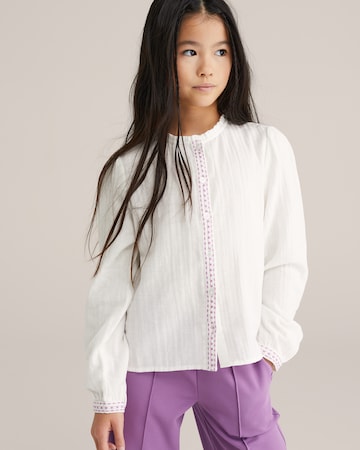 WE Fashion Blouse in Wit: voorkant