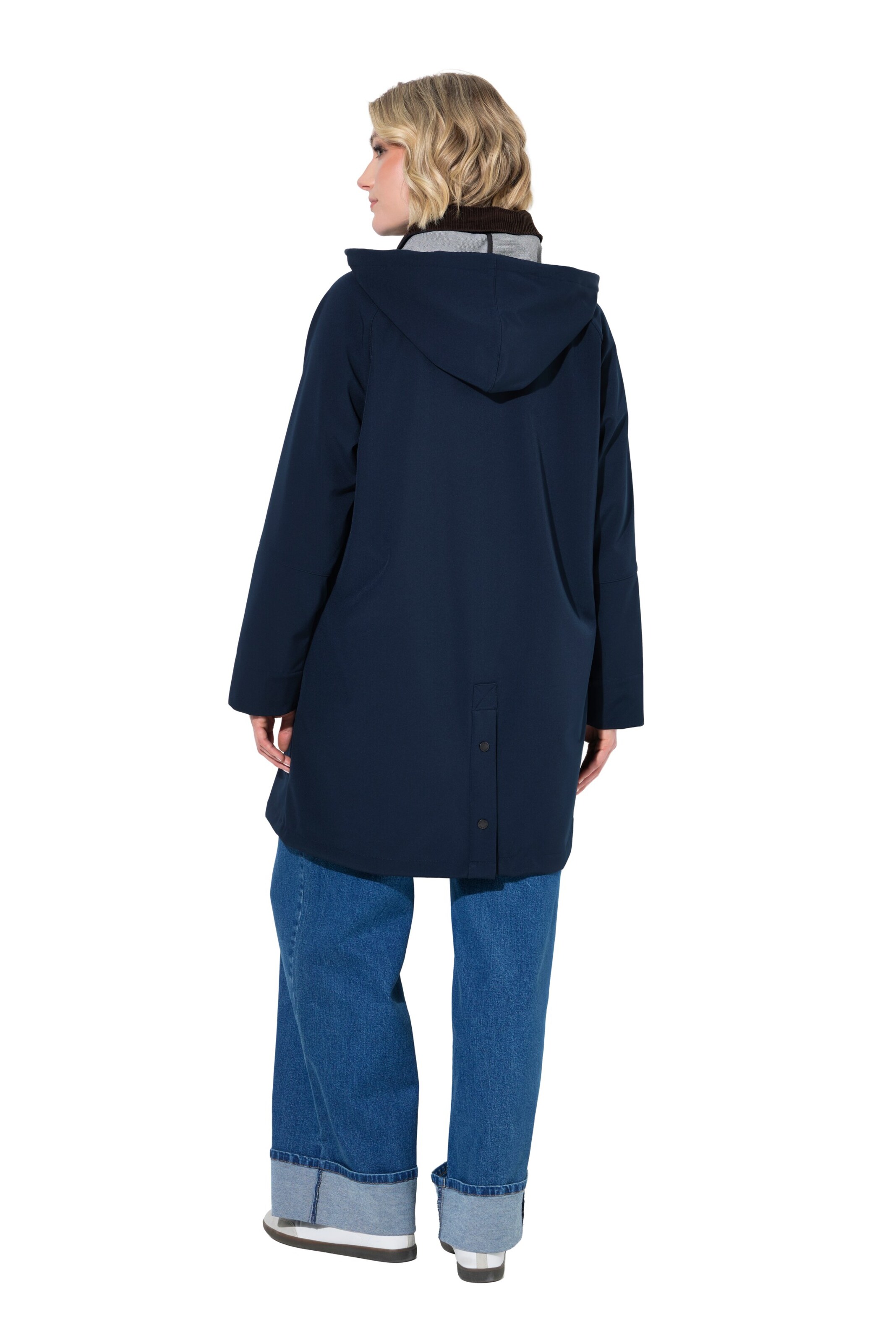 Ulla Popken Tussenmantel in Blauw