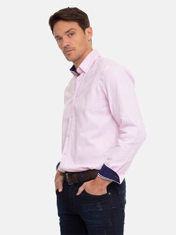 Sir Raymond Tailor Regular fit Button Up Shirt 'Tunusia' in Pink