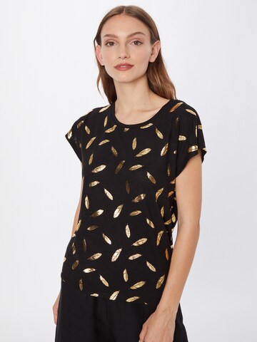 ONLY T-Shirt 'FEATHER' in Schwarz: Vorderseite