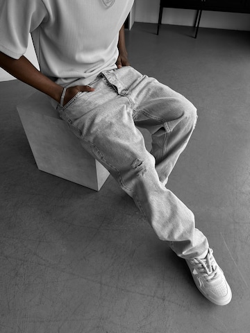 Kleidermafia Baggy Jeans 'Baggy Torn Jeans - Grey' in Grijs