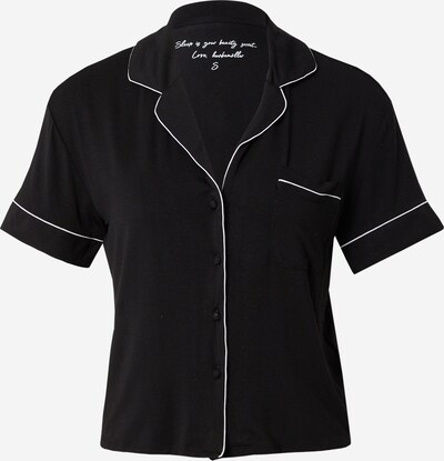 Hunkemöller Pajama shirt 'Essential' in Black / White, Item view