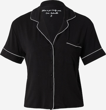 Hunkemöller Koszulka do spania 'Essential' w kolorze czarny: przód