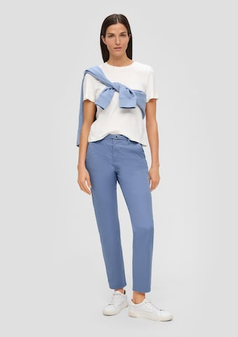 Tapered Pantaloni eleganți de la s.Oliver pe albastru: față