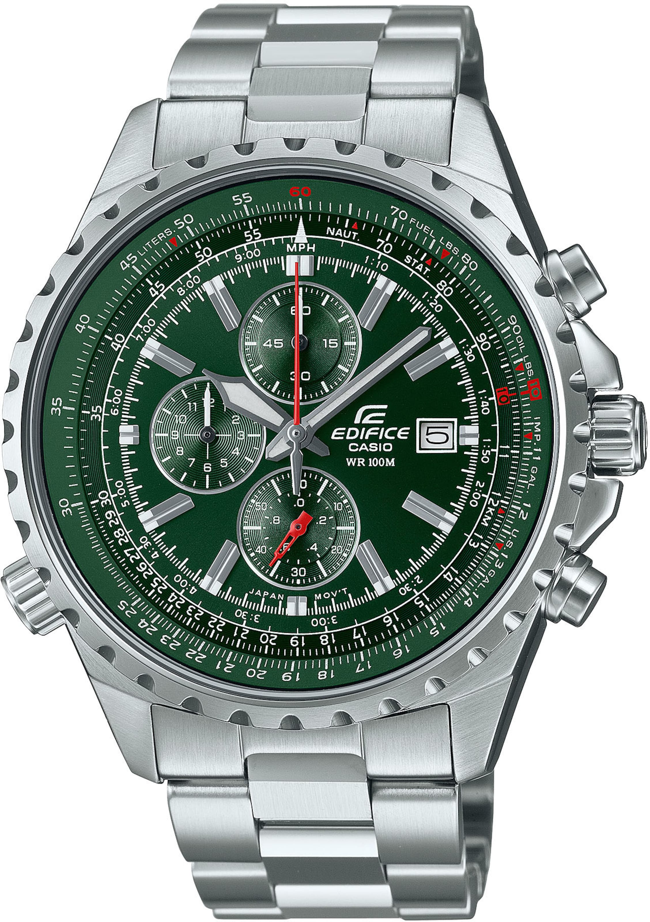CASIO Analoguhr in Silber: Vorderseite