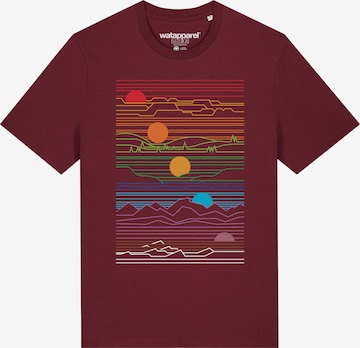 Watapparel Shirt ' Sun And Moon ' in Red: front