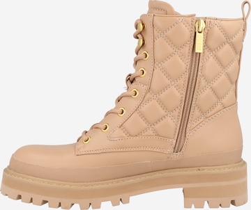 Bottines à lacets 'Badae' GUESS en beige