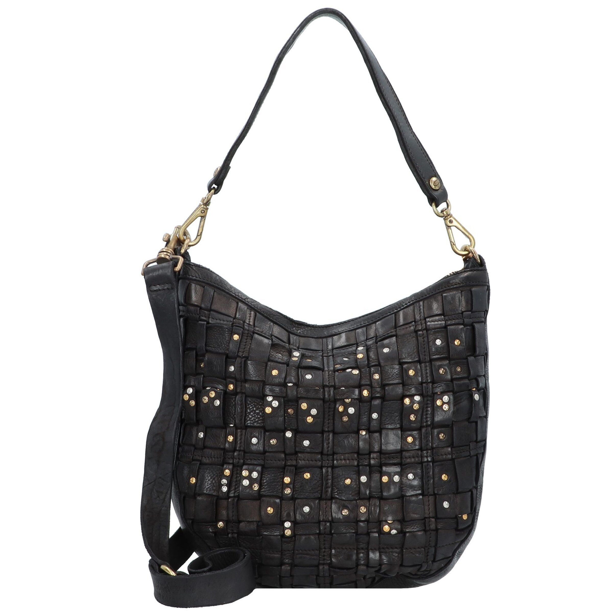 Borsa a spalla di Campomaggi in nero: frontale