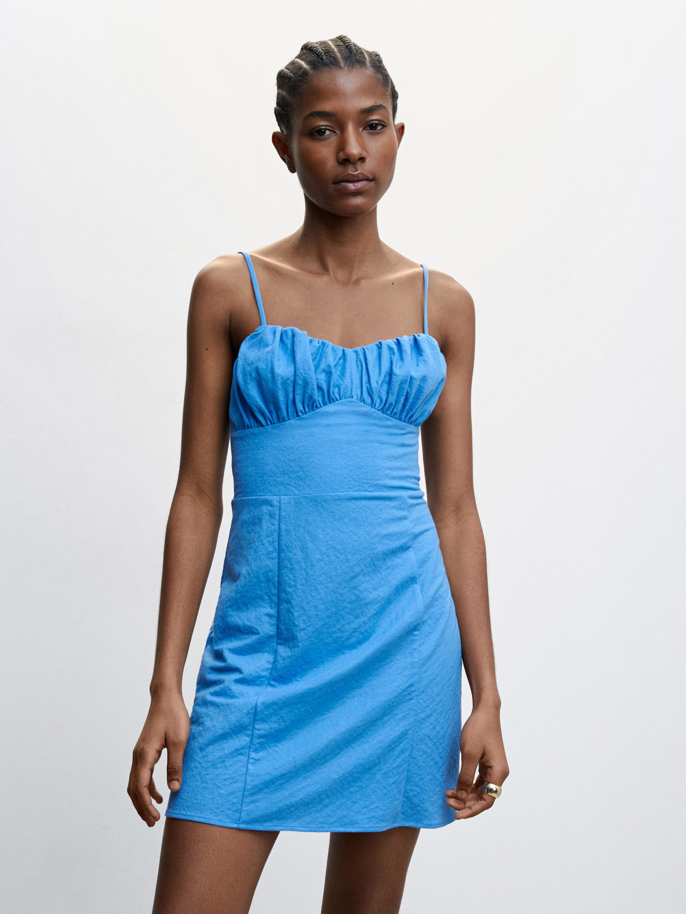 Mango blue dress discount