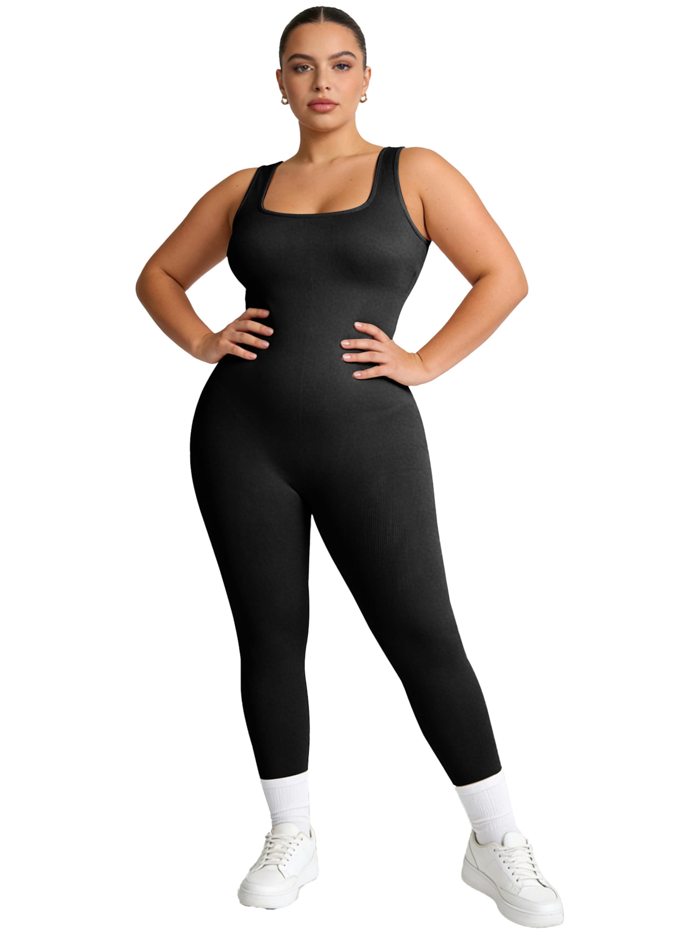 MEETWEE Athletic Bodysuit in Black