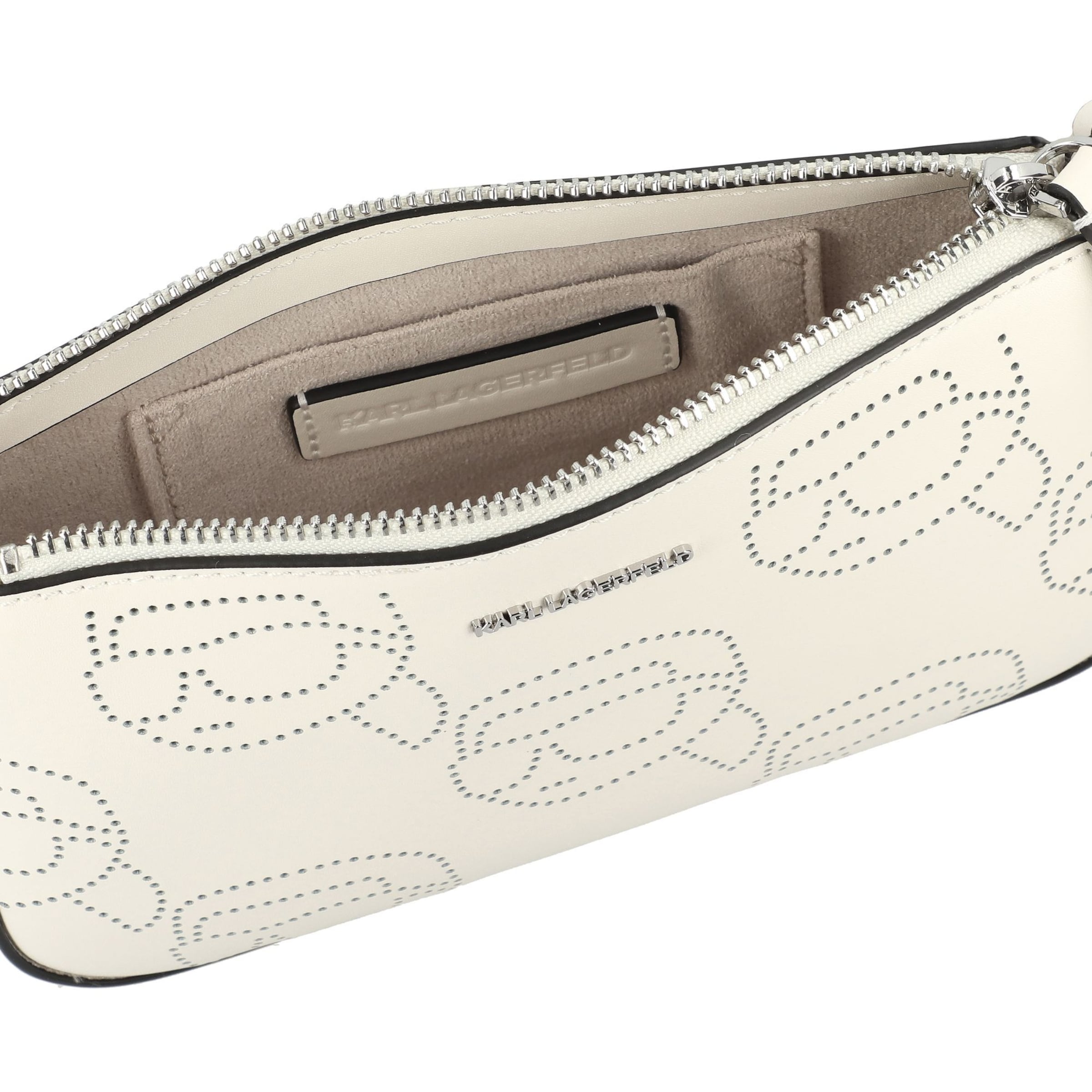 Borsa a tracolla 'Ikon' di Karl Lagerfeld in bianco